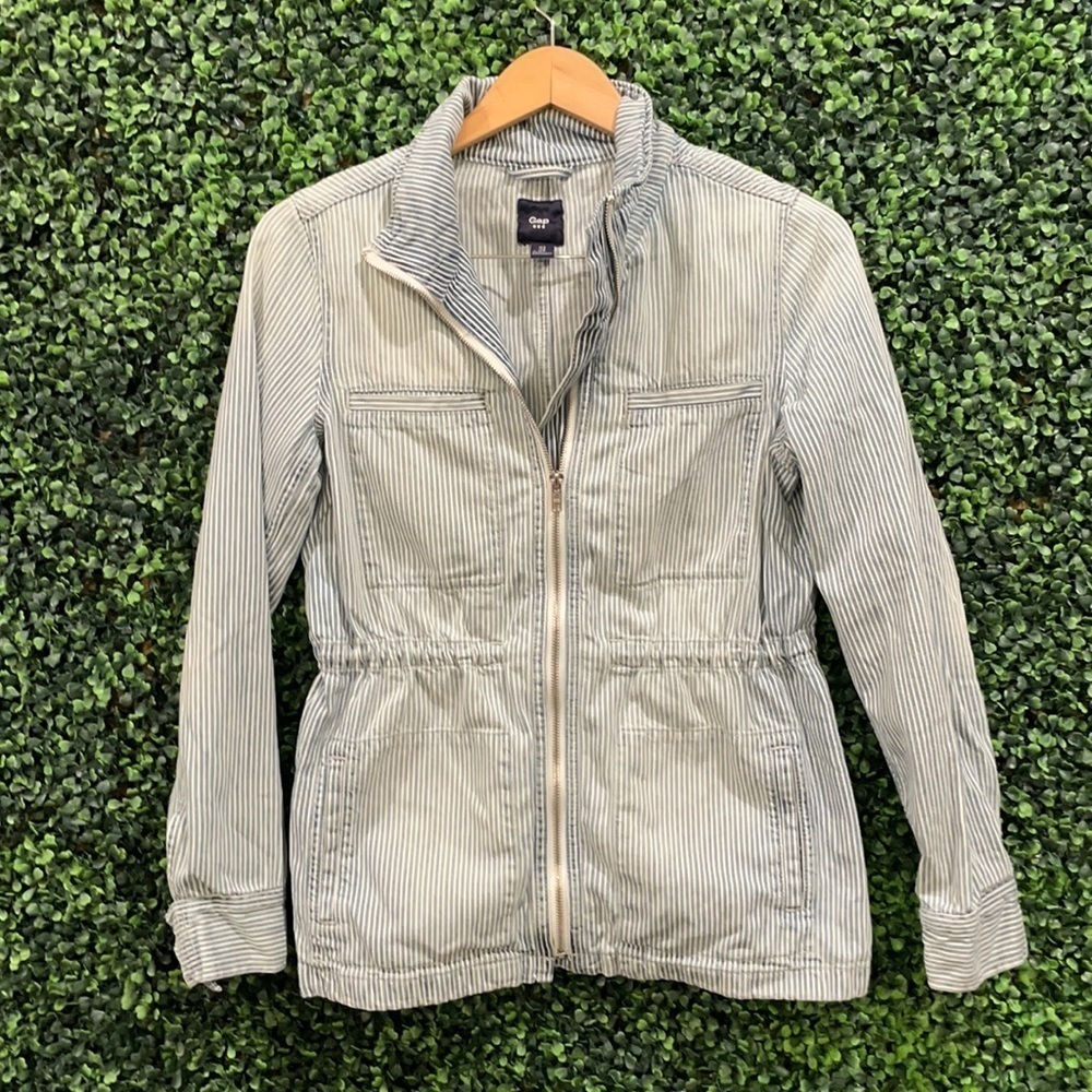 GAP Denim Striped Jacket